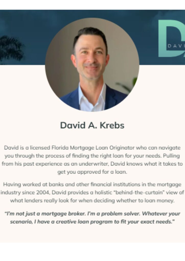 David A. Krebs, a mortgage specialist in Miami, joined a BNI networking event where he met a loan officer from another chapter.