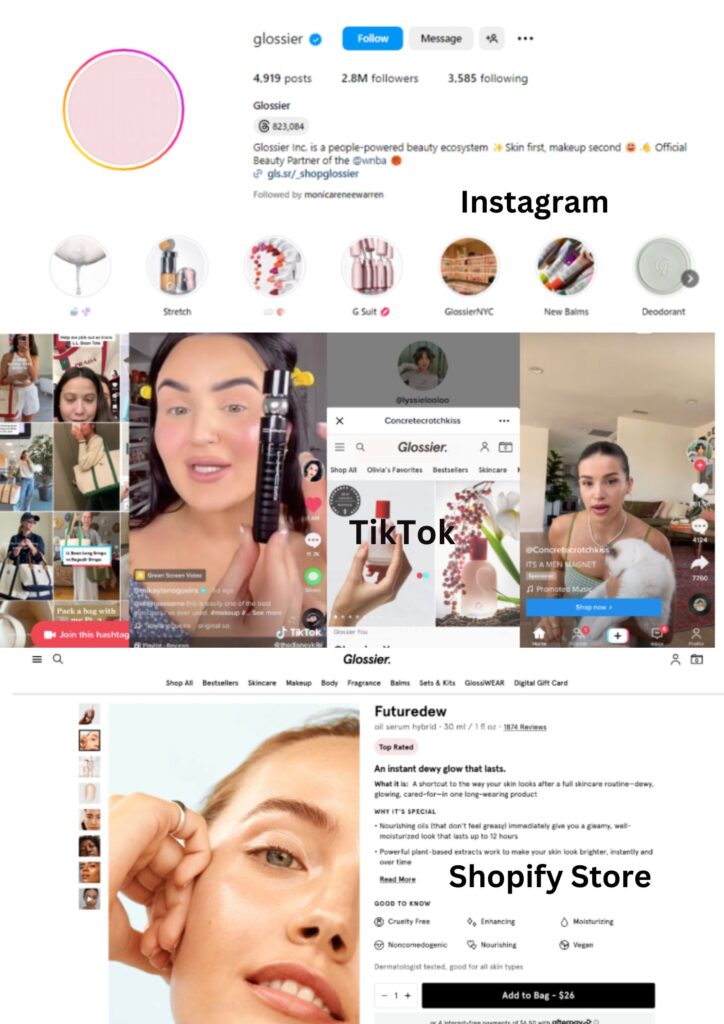 Glossier became one of the fastest-growing beauty brands, all thanks to online networks