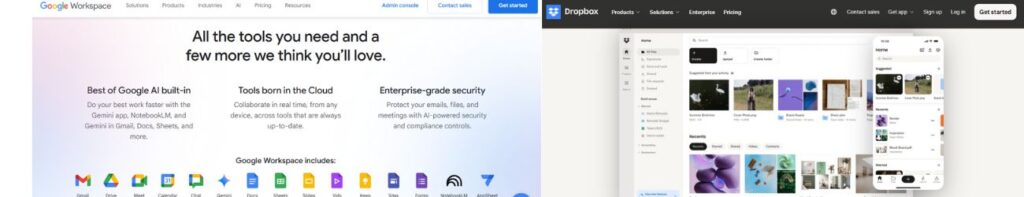 She works on Google Workspace, has 2-step verification turned on, and saves her client work on Dropbox. She keeps things simple and secure — no stress.